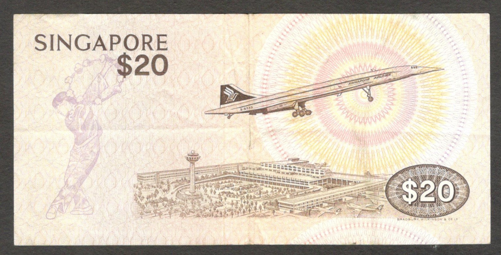 Singapore 20 Dollars Yellow Sunbird P-12 1979 Good VF - Image 6