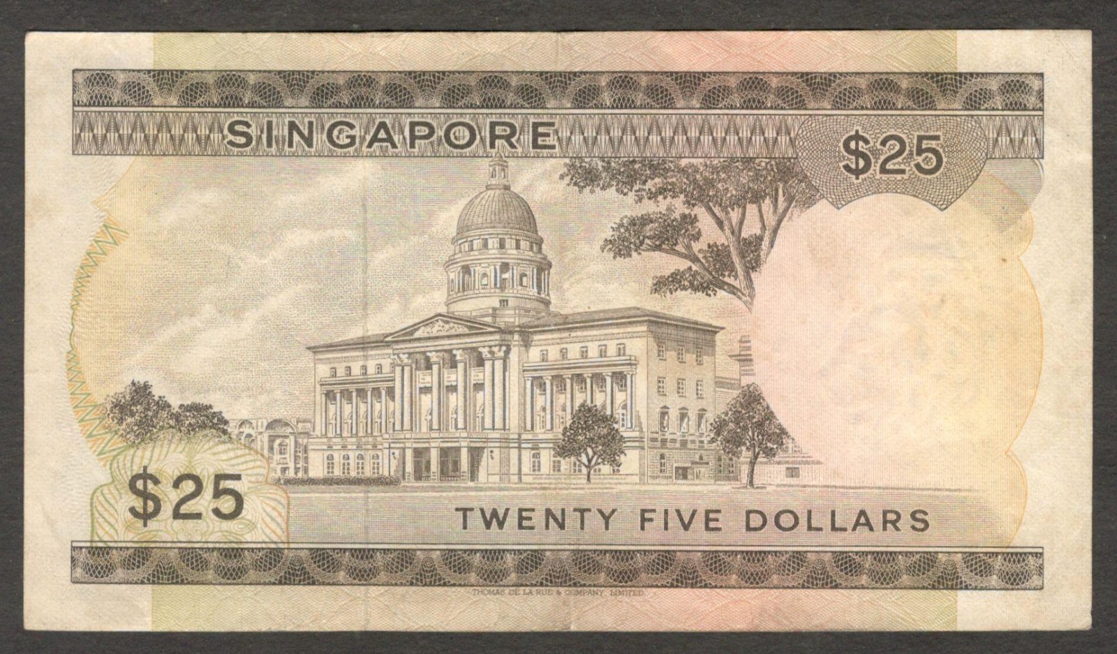 Singapore 25 Dollars Rhenanthopsis Aurora Orchid P-4 1972 VF - Image 2