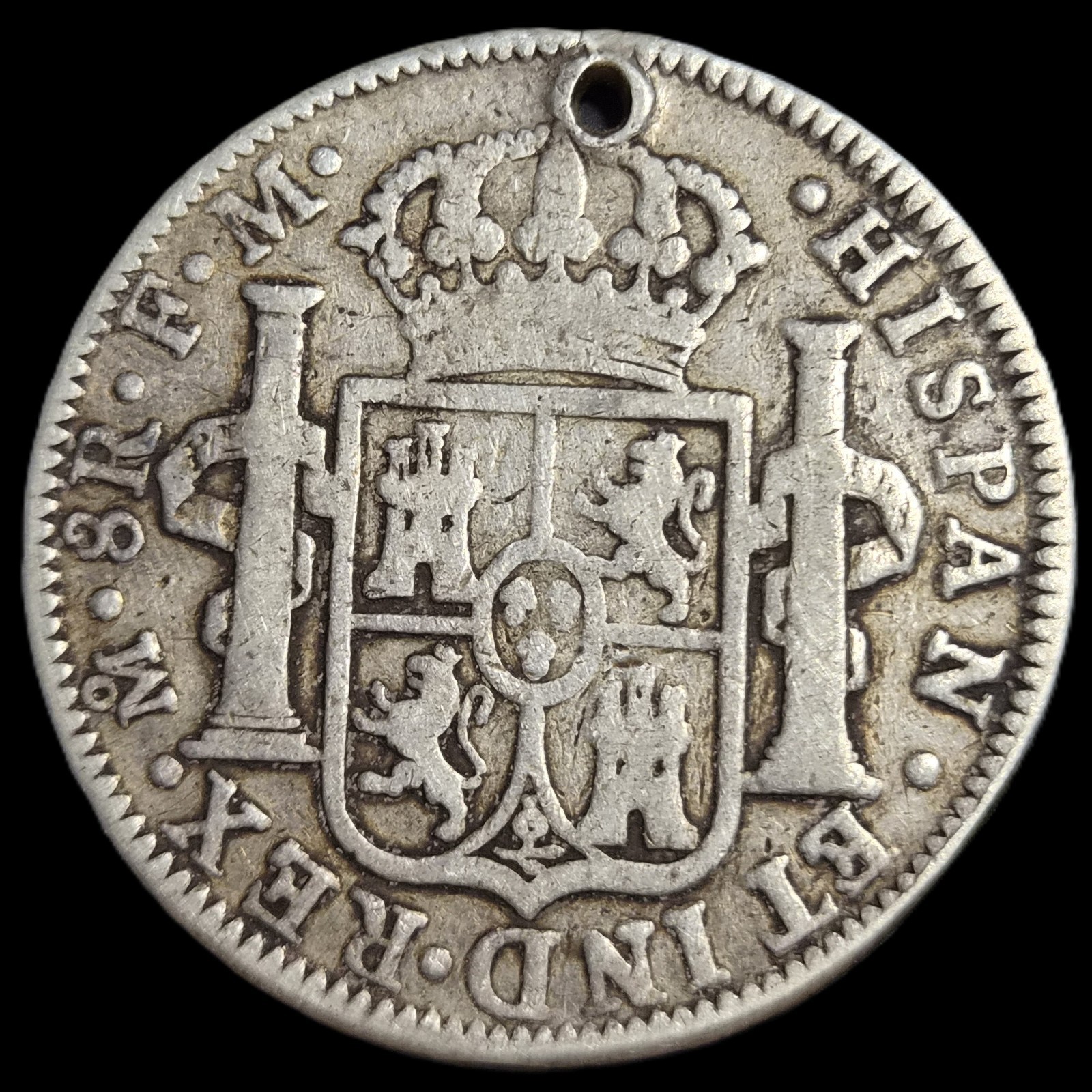 Mexico Spanish Colonial 8 Reales Carol Carolus IIII 1796 Mo FM Mexico City Mint - Image 2