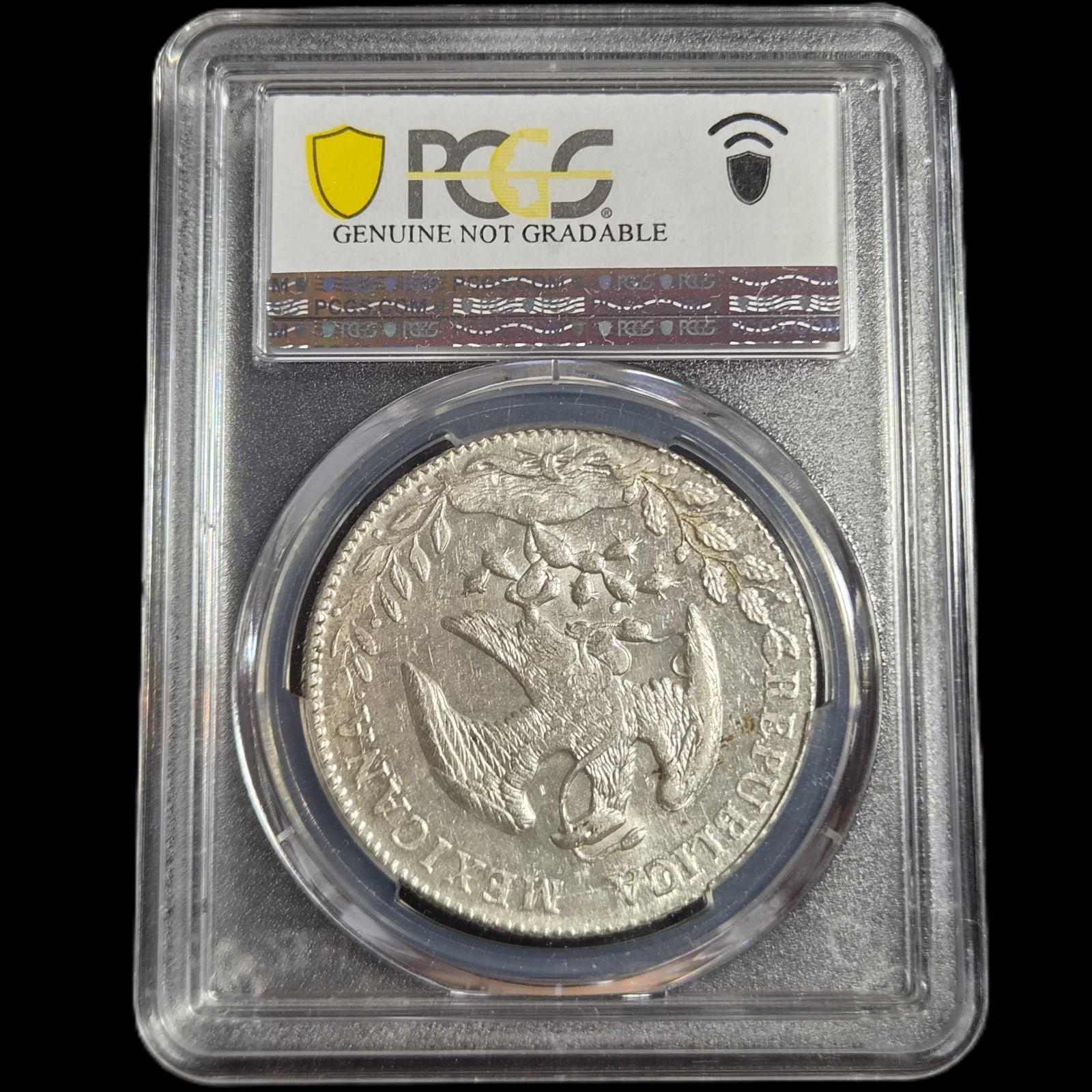Mexico Second Republic 8 Reales 1884 Mo MH Mexico City Mint PCGS UNC Detail - Image 6