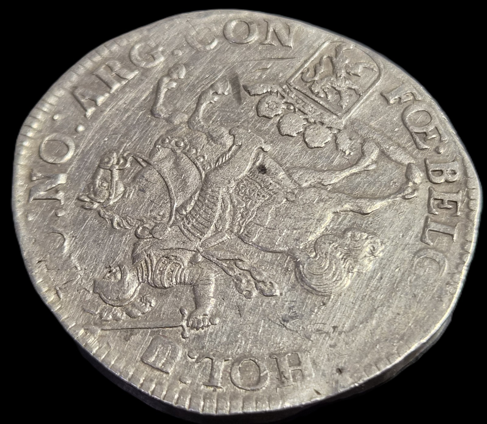Netherlands Holland Ducaton Silver Horse Rider 1673 XF Sharp Detail - Image 3