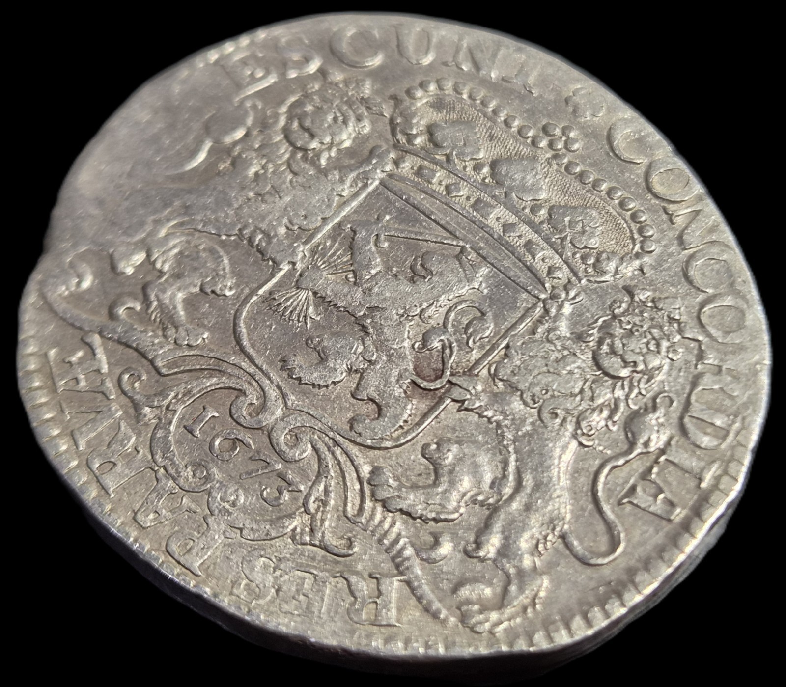 Netherlands Holland Ducaton Silver Horse Rider 1673 XF Sharp Detail - Image 4