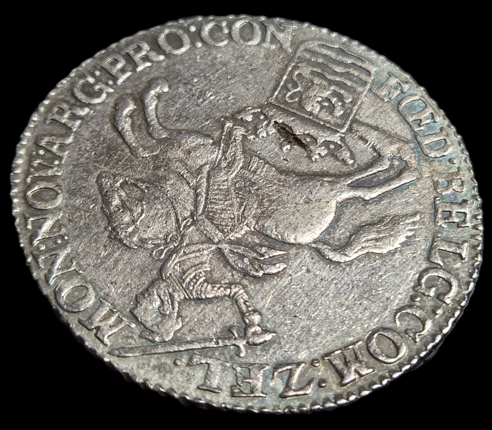 Netherlands Zeeland Ducaton Silver Horse Rider 1790 aUNC Sharp Detail - Image 3