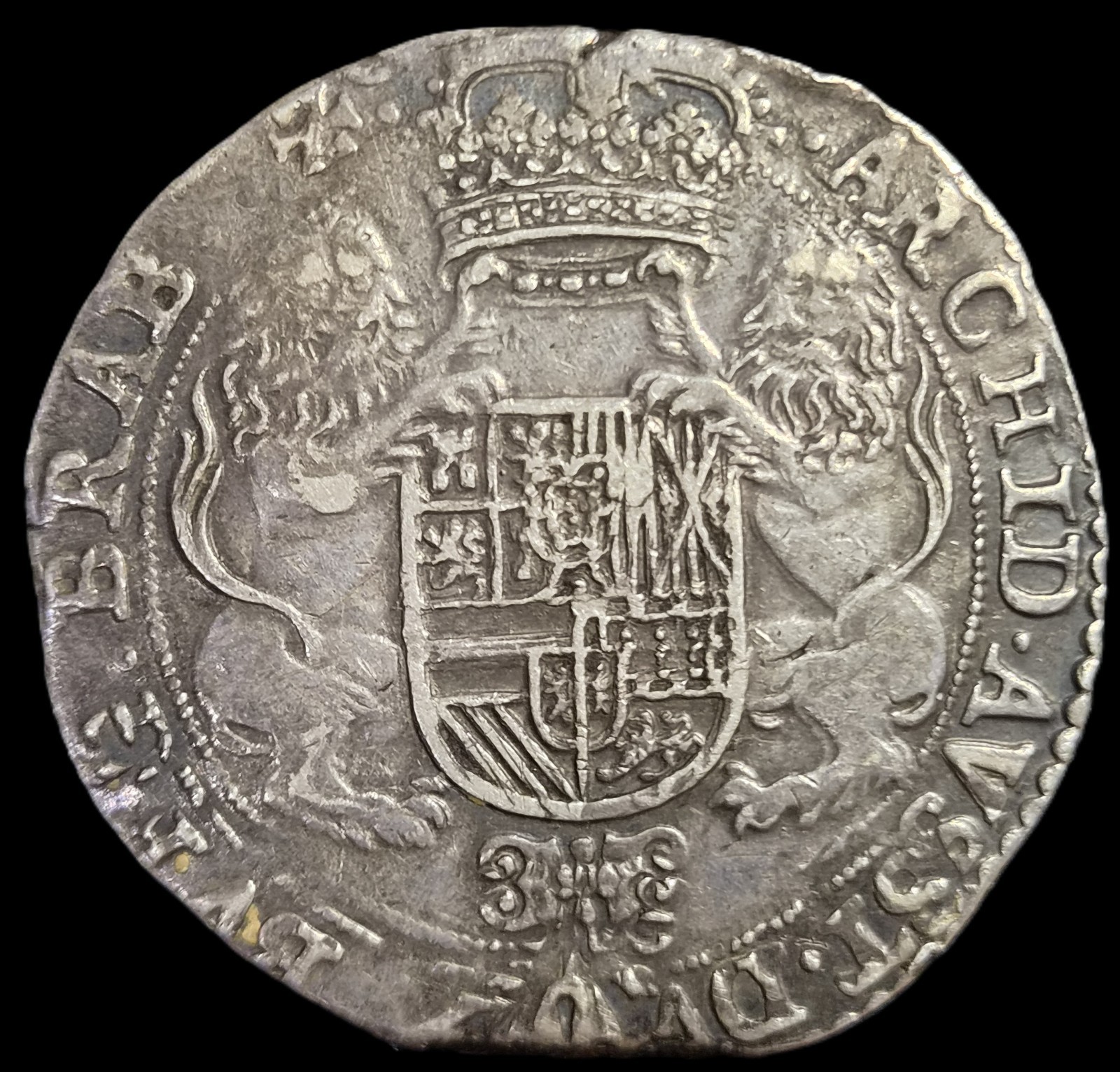 Spanish Netherlands Brabant Ducaton Philip IV IIII 1634 XF Brussels Mint - Image 2