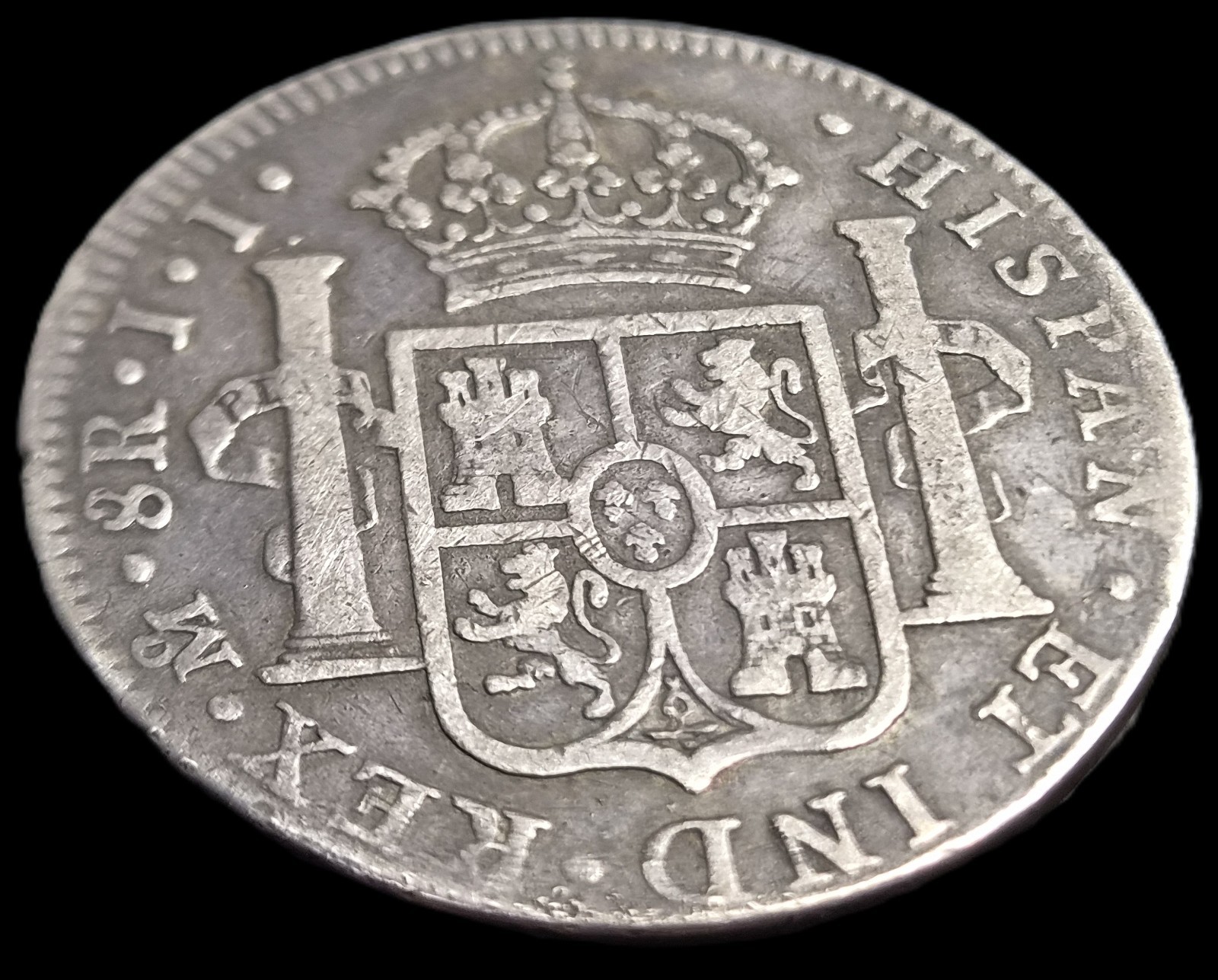 Mexico Spanish Colonial 8 Reales Ferdin Ferdinand VII 1819 Mo JJ MexicoCity Mint - Image 4