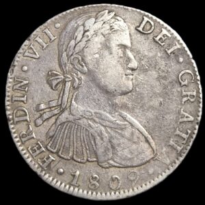 Mexico Spanish Colonial 8 Reales Ferdin Ferdinand VII 1809 Mo TH MexicoCity Mint