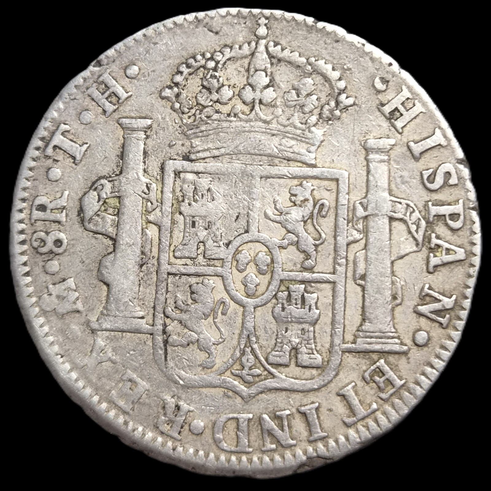 Mexico Spanish Colonial 8 Reales Ferdin Ferdinand VII 1809 Mo TH MexicoCity Mint - Image 2