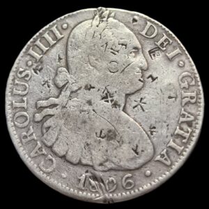 Mexico Spanish Colonial 8 Reales Carol Carolus IIII 1806 Mo TH Mexico City Mint