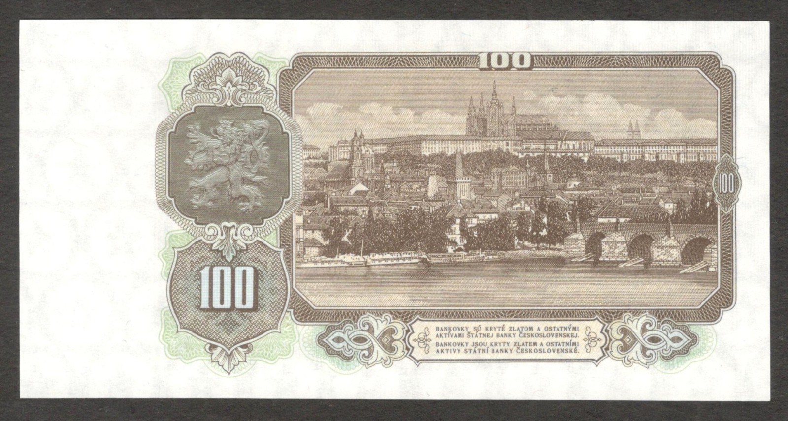 Czechoslovakia Czech Republic 100 Korun Prague Mint P-86b 1953 UNC - Image 6