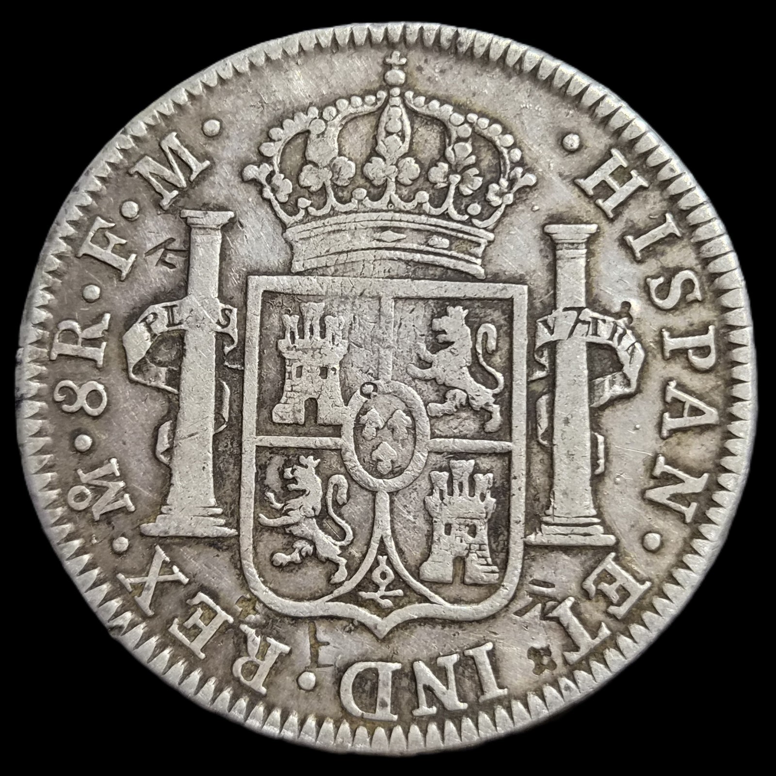 Mexico Spanish Colonial 8 Reales Carol Carolus IIII 1796 Mo FM Sharp Detail - Image 2