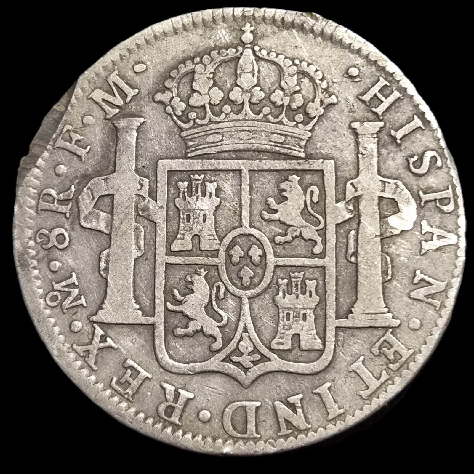 Mexico Spanish Colonial 8 Reales Carol Carolus III 1786 Mo FM Mexico City Mint - Image 2